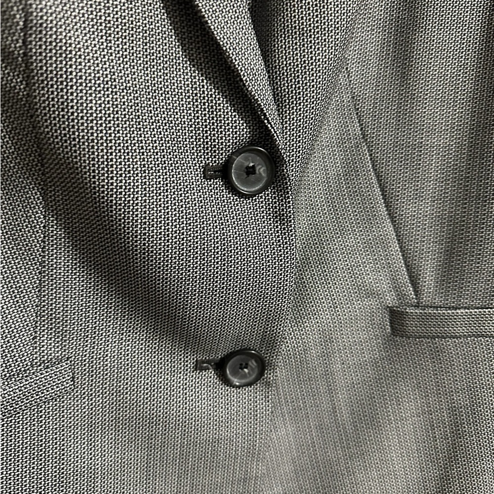 Talbots Wool Blend Two Button Closure Gray Black … - image 8